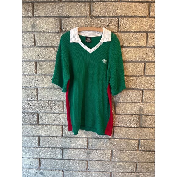 Vintage Footytwo Green Soccer Jersey W/ Red Stripes & Number 14 - Picture 1 of 6